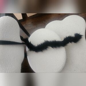 Black Faux Fur Cat Tail Harness